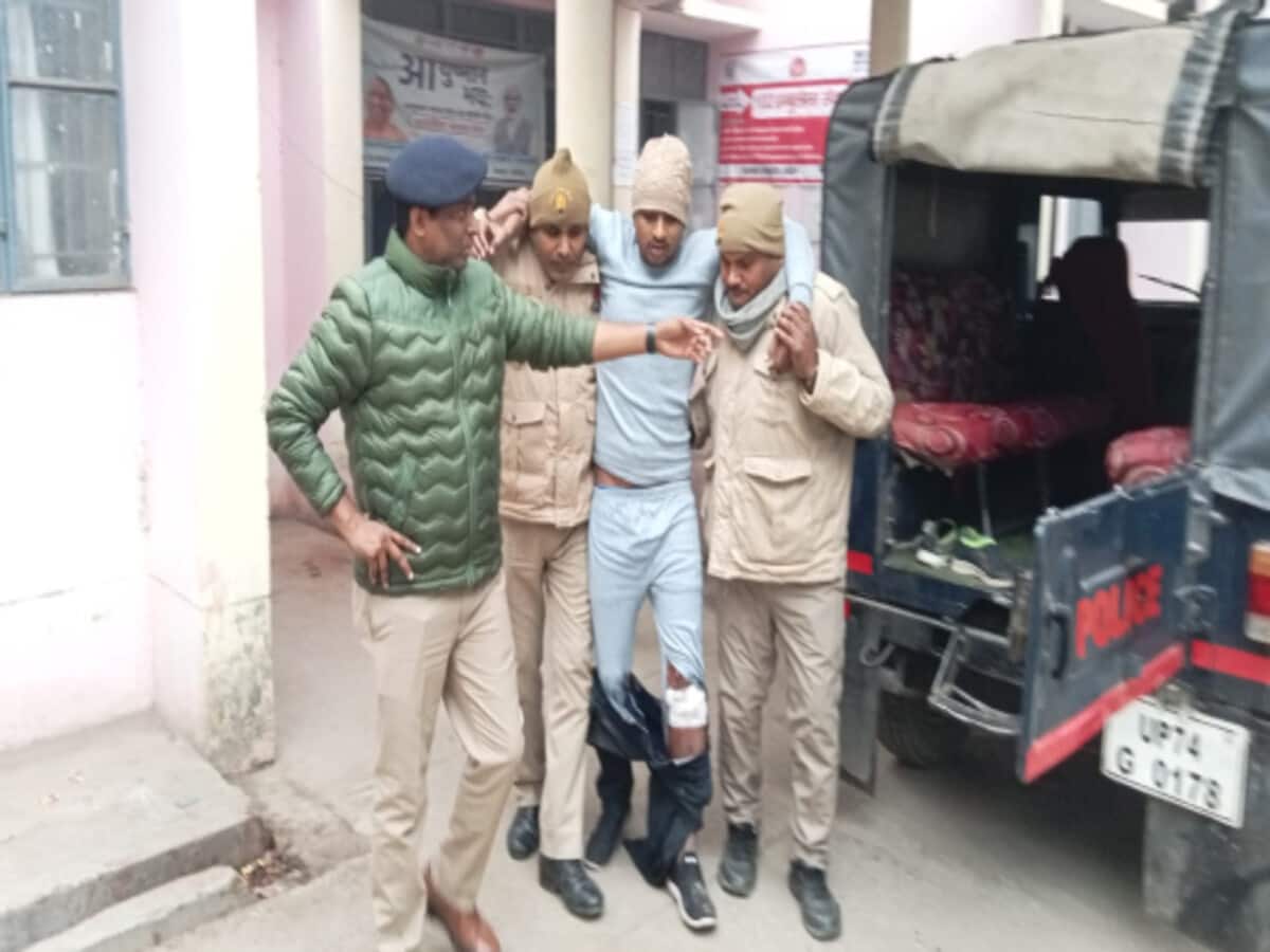 कन्नौज में पुलिस एनकाउंटर, लूट और हत्या के मामले में वांछित अपराधी ढेर, दूसरे को लगी गोली कन्नौज में पुलिस एनकाउंटर, लूट और हत्या के मामले में वांछित अपराधी ढेर, दूसरे को लगी गोली