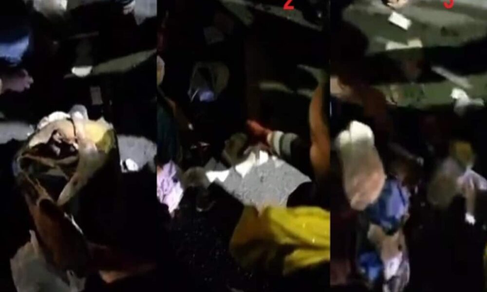 instead of helping after accident passers took away rs 1 lakh from a businessman video of loot on road goes viral