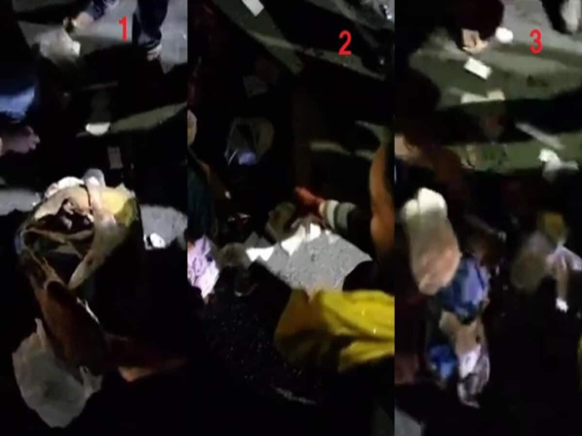 instead of helping after accident passers took away rs 1 lakh from a businessman video of loot on road goes viral instead of helping after accident passers took away rs 1 lakh from a businessman video of loot on road goes viral