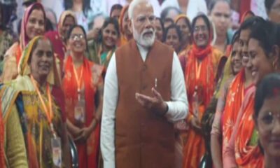 pm modi interacted with women cattle herders who got gir cows shared the video on x