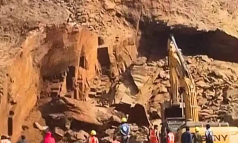 Major accident in NMDC plant 4 workers buried due to rock landslide 2 dead rescue operation continues