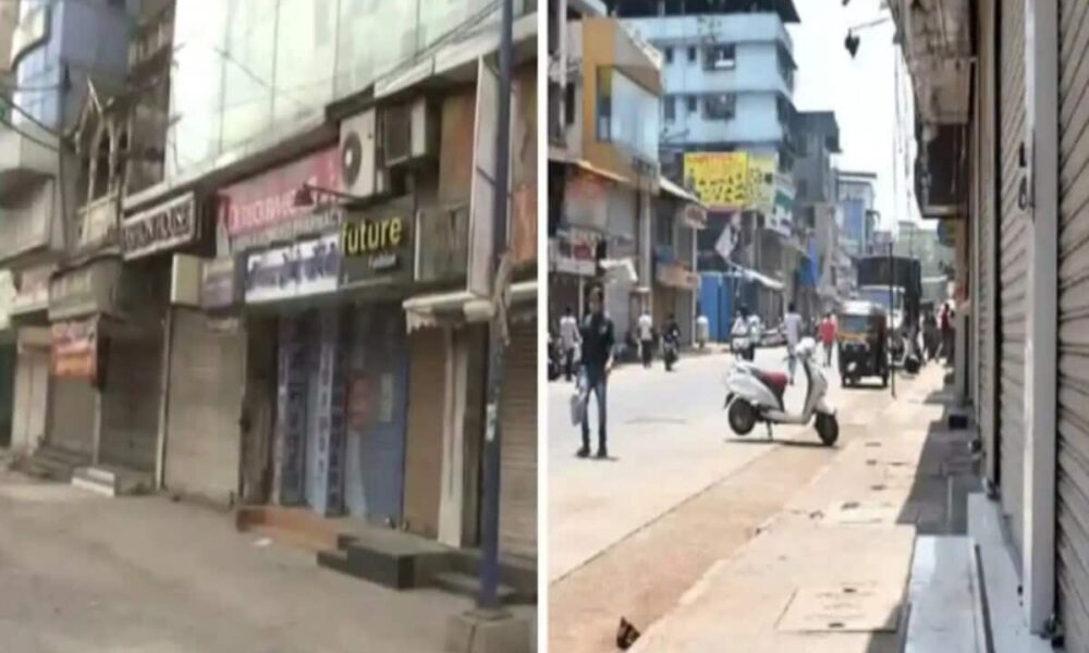 Effect of farmers bandh visible in Chhattisgarh shops closed since morning in many districts of the state Congress supported