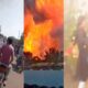 harda factory blast viral video fire in sky debris in air loud explosion many injured