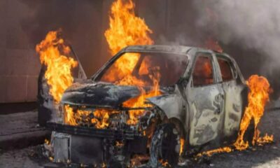 Angry lover burnt girlfriend car due to engagement CCTV revealed said Revenge for betrayal with fire – सगाई होने से नाराज प्रेमी ने जला दी प्रेमिका की कार, CCTV  से हुआ खुलासा, बोला