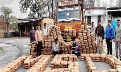 महाराष्ट्र जा रहा था 8 करोड़ गांजा, छत्तीसगढ़ पुलिस ने रोका ट्रक तो उड़ गए होश