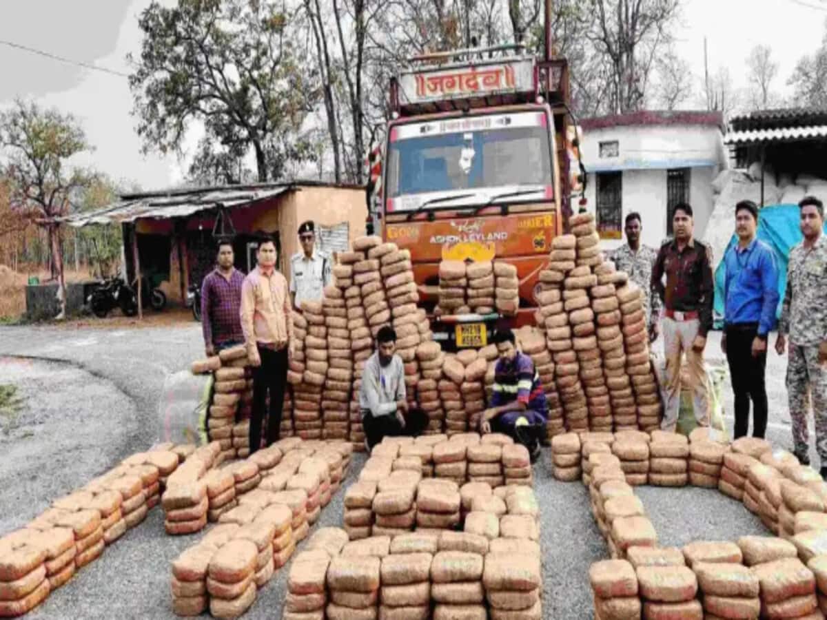 महाराष्ट्र जा रहा था 8 करोड़ गांजा, छत्तीसगढ़ पुलिस ने रोका ट्रक तो उड़ गए होश महाराष्ट्र जा रहा था 8 करोड़ गांजा, छत्तीसगढ़ पुलिस ने रोका ट्रक तो उड़ गए होश