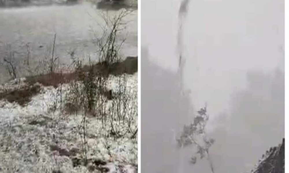 कैसे कश्मीर की तरह बदलने लगा छत्तीसगढ़ का बस्तर; बर्फ के ओले से ढंक गई सड़क