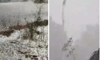 कैसे कश्मीर की तरह बदलने लगा छत्तीसगढ़ का बस्तर; बर्फ के ओले से ढंक गई सड़क