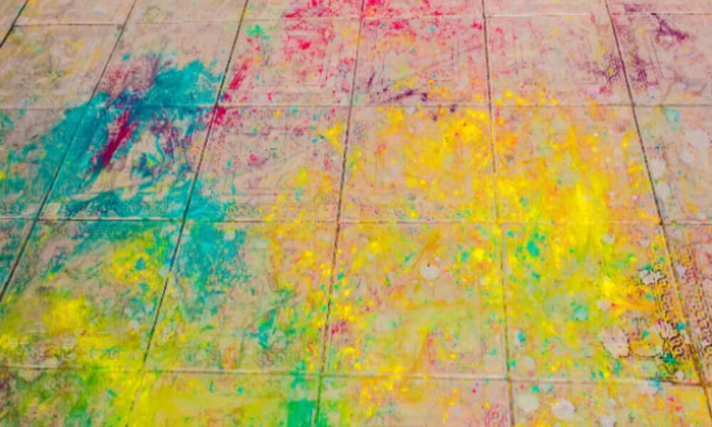 holi hacks 2024 how to remove holi colour stains from marble tile walls in house