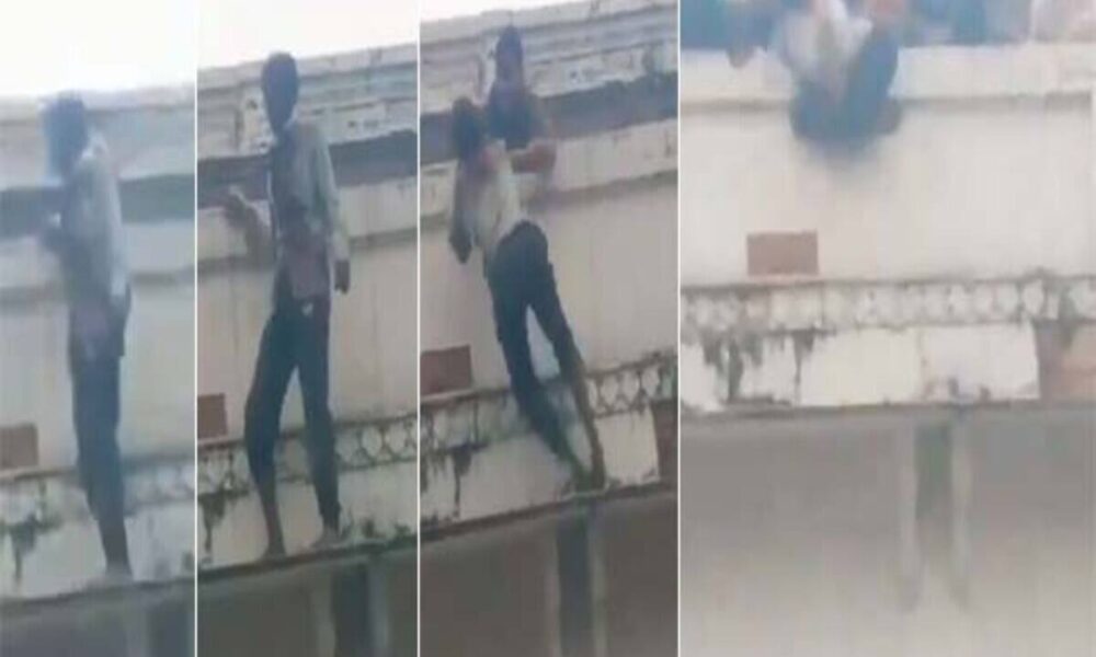 UP Man Climbs KGMU Hospital Surgical ward second floor boundary to commit suicide police stopped him