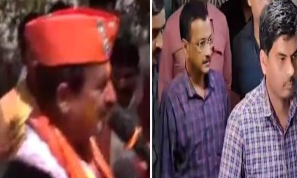 manoj tiwari dig at arvind kejriwal arrest during holi celebration