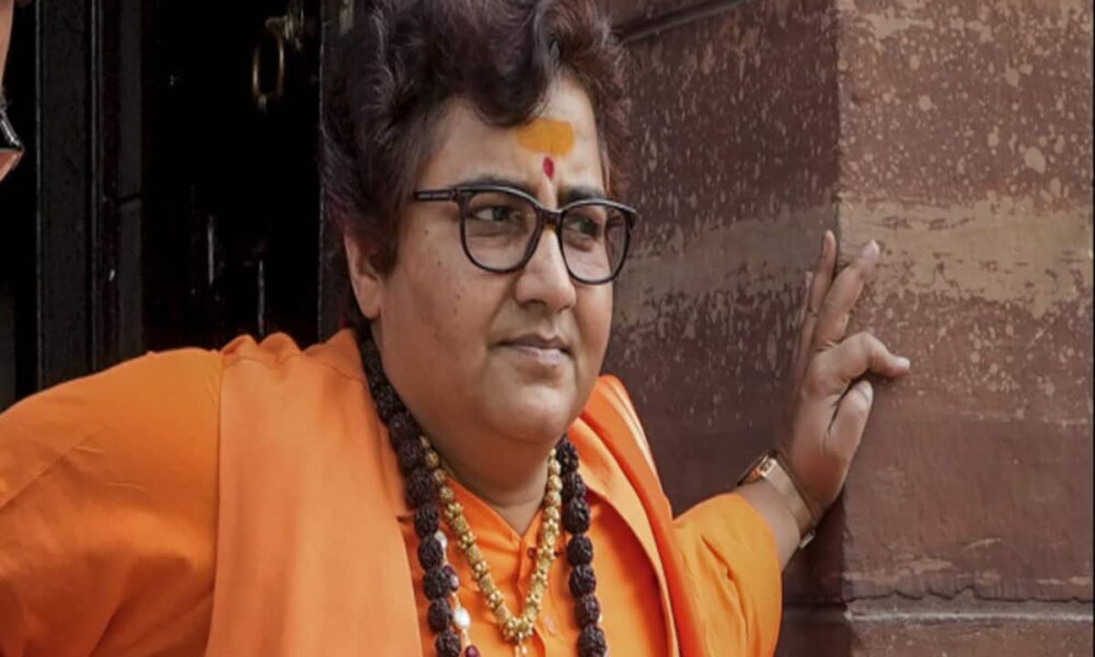 Pragya thakur targets bjp mla from khajuriya over illegal liquor shop