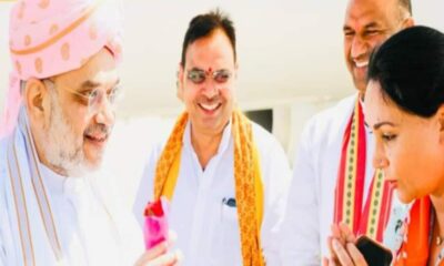 Road show to Amit Shah in Sikar covered distance of one and a half kilometer in open jeep