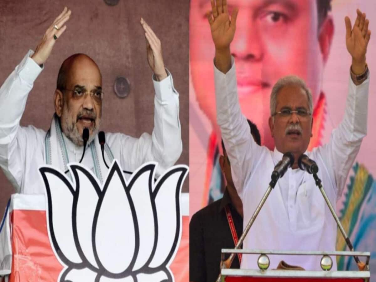 Today Home Minister Amit Shah will challenge Bhupesh Baghel in Rajnandgaon Lok Sabha will do a road show after the meeting Today Home Minister Amit Shah will challenge Bhupesh Baghel in Rajnandgaon Lok Sabha will do a road show after the meeting