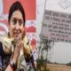 Lok Sabha elections 2024 Unique board put up in support of Smriti Irani in Amethi