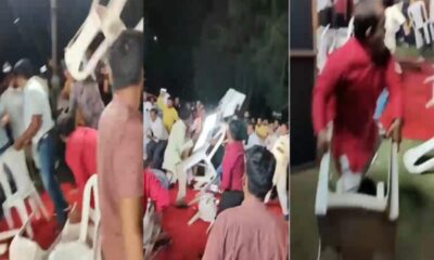MP : जबलपुर में TV डिबेट शो में कांग्रेस और BJP कार्यकर्ता भिड़े, जमकर चली कुर्सियां, कई लोग घायल; वीडियो वायरल