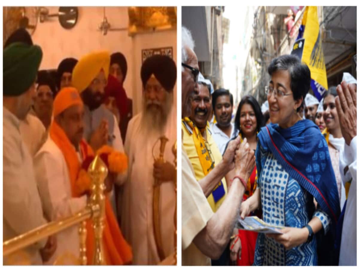 दिल्ली में चुनाव प्रचार तेज, आतिशी ने डोर-टू-डोर किया कैंपेन; गुरुद्वारा बंगला साहिब में नजर आए BJP प्रत्याशी
