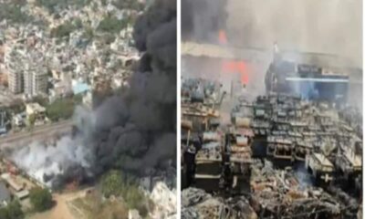 Fire in Raipur CSPDCL caused loss of 400 crores Collector sat in a tent to distribute compensation CM Sai ordered an investigation