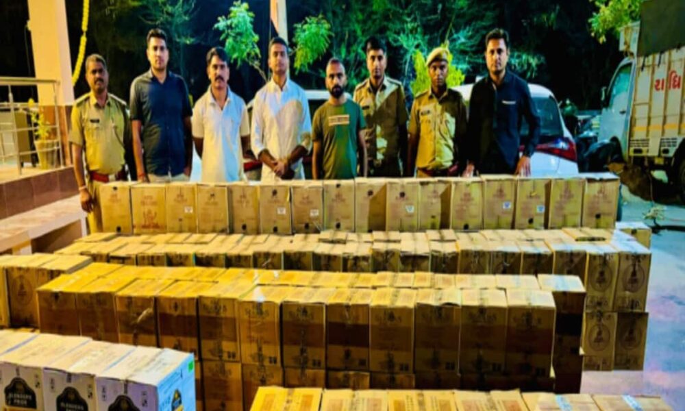उदयपुर में 232 कार्टून शराब बरामद, गुजरात होनी थी सप्लाई, ऐसे हुआ भंड़ाफोड़