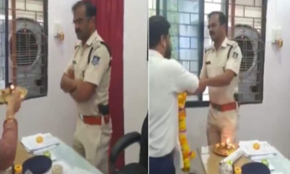मध्यप्रदेश में आरती की थाली लेकर थाने पहुंची महिला, उतारी TI की आरती, एक बात से थी नाराज