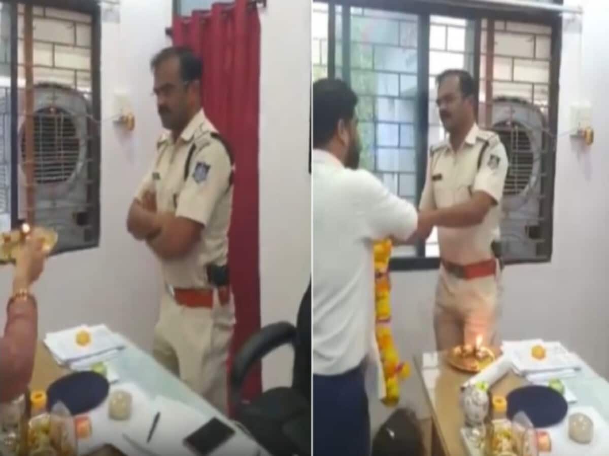 मध्यप्रदेश में आरती की थाली लेकर थाने पहुंची महिला, उतारी TI की आरती, एक बात से थी नाराज मध्यप्रदेश में आरती की थाली लेकर थाने पहुंची महिला, उतारी TI की आरती, एक बात से थी नाराज