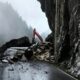 Badrinath Highway 2000 devotees stranded 48 hours travelers lives danger landslide boulder viral Video