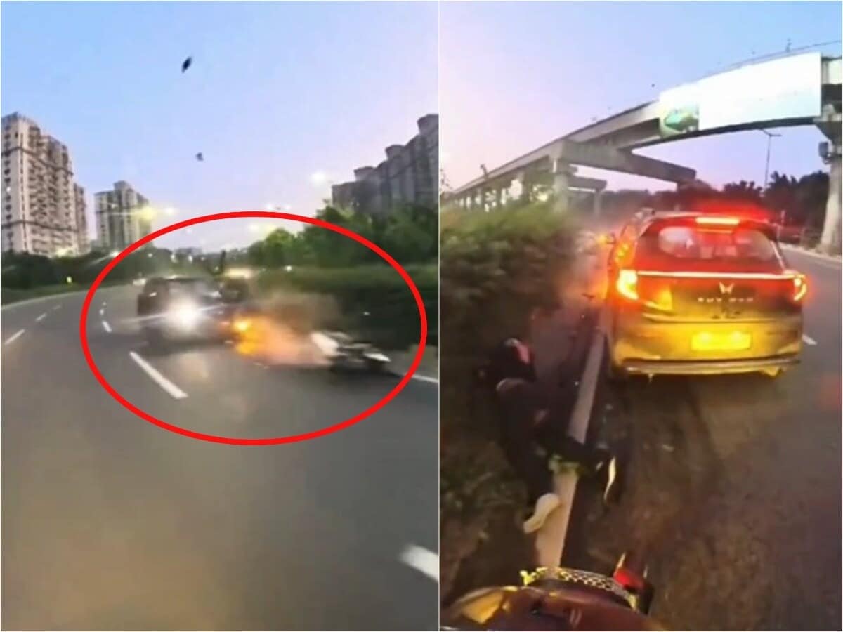 गुरुग्राम के खतरनाक हादसे का VIDEO, रॉन्ग साइड से आ रही SUV से जा टकराई बाइक; बाइकर की मौत गुरुग्राम के खतरनाक हादसे का VIDEO, रॉन्ग साइड से आ रही SUV से जा टकराई बाइक; बाइकर की मौत