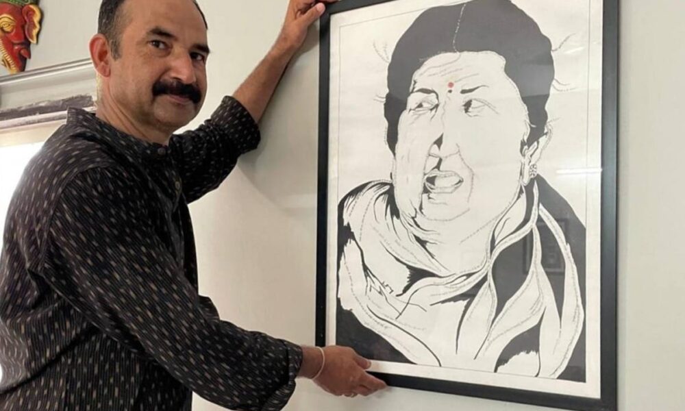 गीतों के मुखड़ों से लता का पोर्ट्रेट, बिंदिया चमकेगी को बिंदी बनाया, धीरे-धीरे बोल को होठों पर सजाया