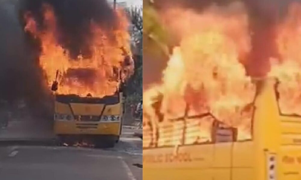 एमपी में स्कूल बस बनी आग का गोला; ड्राइवर बना भगवान, 12 बच्चों की ऐसे बचाई जान
