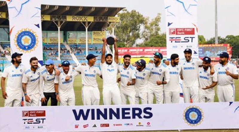 IND VS BAN: भारत की शानदार जीत, कानपुर टेस्ट में बांग्लादेश को 7 विकेट से हराकर सीरीज पर किया कब्जा! IND VS BAN: भारत की शानदार जीत, कानपुर टेस्ट में बांग्लादेश को 7 विकेट से हराकर सीरीज पर किया कब्जा!