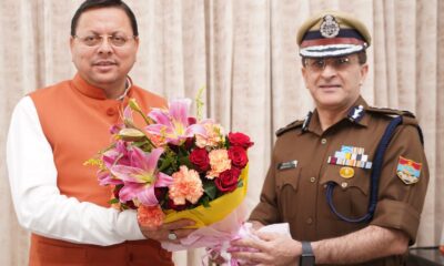 मुख्यमंत्री पुष्कर सिंह धामी से नवनियुक्त डीजीपी दीपम सेठ ने की शिष्टाचार भेंट।