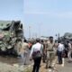 मध्य प्रदेश के राजगढ़ में दर्दनाक हादसा, आर्मी के ट्रक का टायर फटने से यात्री बस से टकराया, हादसे में पांच लोगों की मौत।