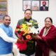 मुख्यमंत्री पुष्कर सिंह धामी से बेबी रानी मौर्य ने की मुलाकात, महाकुंभ मेले के लिए किया आमंत्रित।