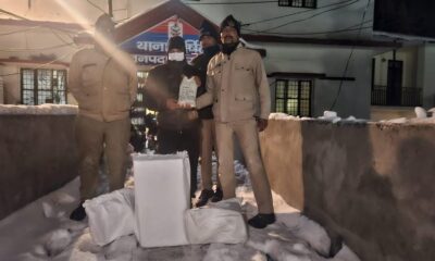हर्षिल में अवैध शराब के कारोबार पर पुलिस की कड़ी नज़र, एक आरोपी को 4 पेट्टी अंग्रेजी शराब के साथ किया गिरफ्तार।