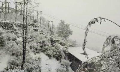 उत्तराखंड में बदला मौसम का मिजाज, चारों धामों सहित हर्षिल घाटी में सीजन की पहली बर्फबारी।
