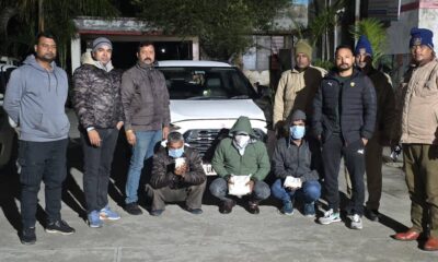 नशे के कारोबार में लिप्त 5 तस्करों को नैनीताल पुलिस ने दबोचा, 7 किलो चरस बरामद।