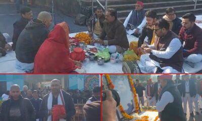 समाजवादी पार्टी प्रमुख अखिलेश यादव परिवार के साथ पहुंचे हरिद्वार, गंगा में किया चाचा की अस्थियों का विसर्जन…