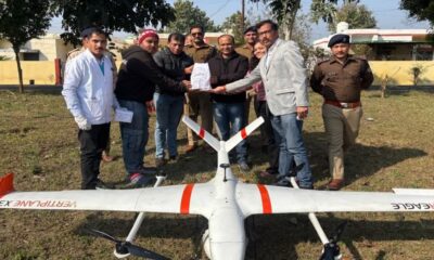 एम्स ऋषिकेश ने शुरू की ड्रोन द्वारा दवा आपूर्ति सेवा, 10 कैदियों के लिए भेजी हेपेटाइटिस C की दवाइयां।