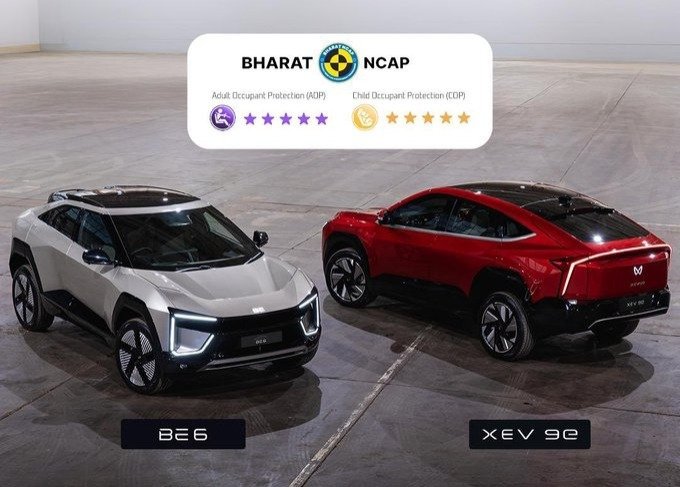 Bharat NCAP में महिंद्रा BE 6 और XEV 9e का क्रैश टेस्ट, दोनों ने हासिल की 5-स्टार रेटिंग…
