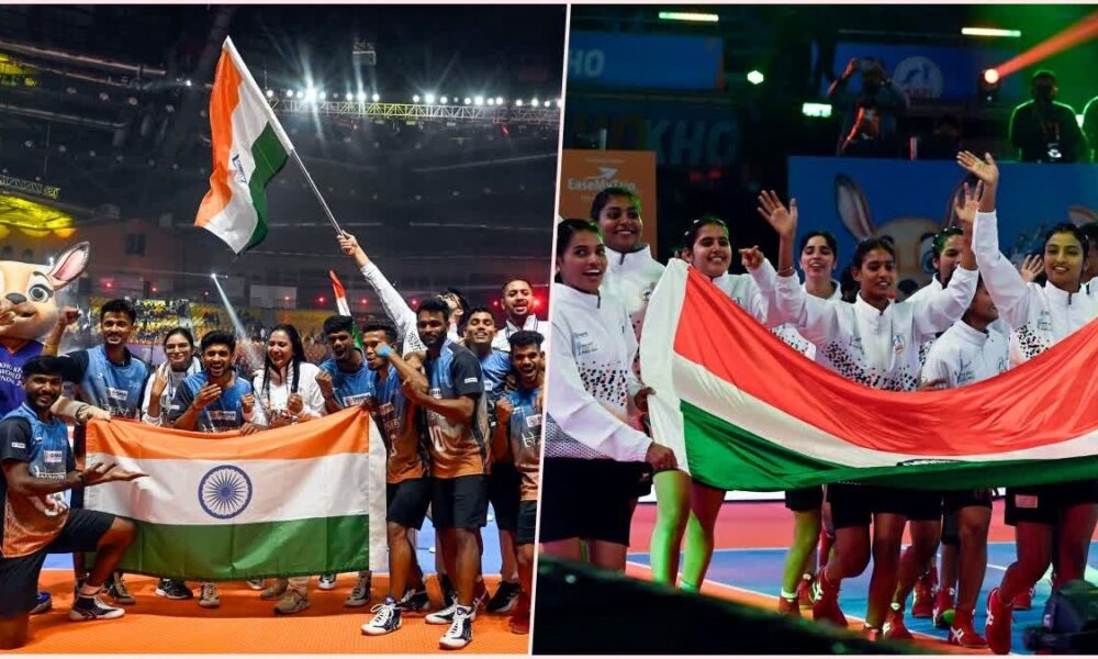 भारत ने खो-खो विश्व कप 2025 में हासिल की ऐतिहासिक जीत, पुरुष और महिला दोनों टीमों बनी वर्ल्ड चैंपियन।