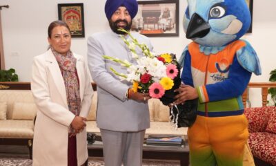 राज्यपाल गुरमीत सिंह से कैबिनेट मंत्री रेखा आर्या ने की शिष्टाचार भेंट, 38वें राष्ट्रीय खेलों के लिए दिया निमंत्रण…