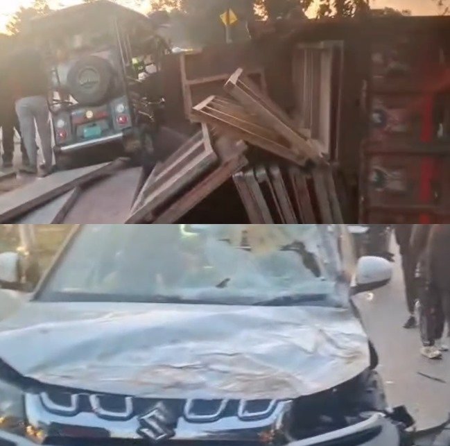 दून-पांवटा राष्ट्रीय राजमार्ग पर हादसा, आपस में भिड़े तीन वाहन, 6 लोग घायल…