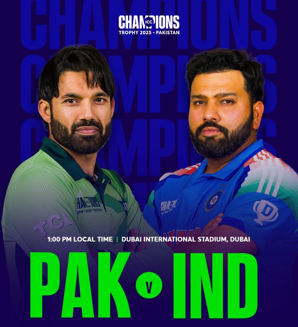 Champions Trophy 2025: भारत-पाकिस्तान के बीच आज महा मुकाबला, रोमांच का होगा तड़का! Champions Trophy 2025: भारत-पाकिस्तान के बीच आज महा मुकाबला, रोमांच का होगा तड़का!