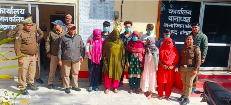 हरिद्वार में देह व्यापार का भंडाफोड़ , 5 महिलाएं समेत 9 गिरफ्तार…..
