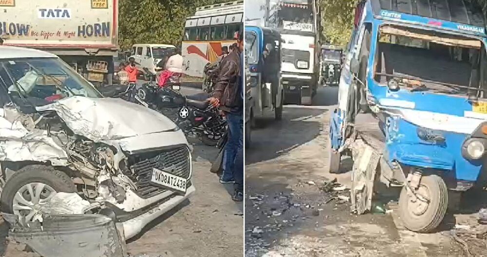 बाड़वाला में विक्रम और कार की जोरदार भिड़ंत, कई लोग घायल….