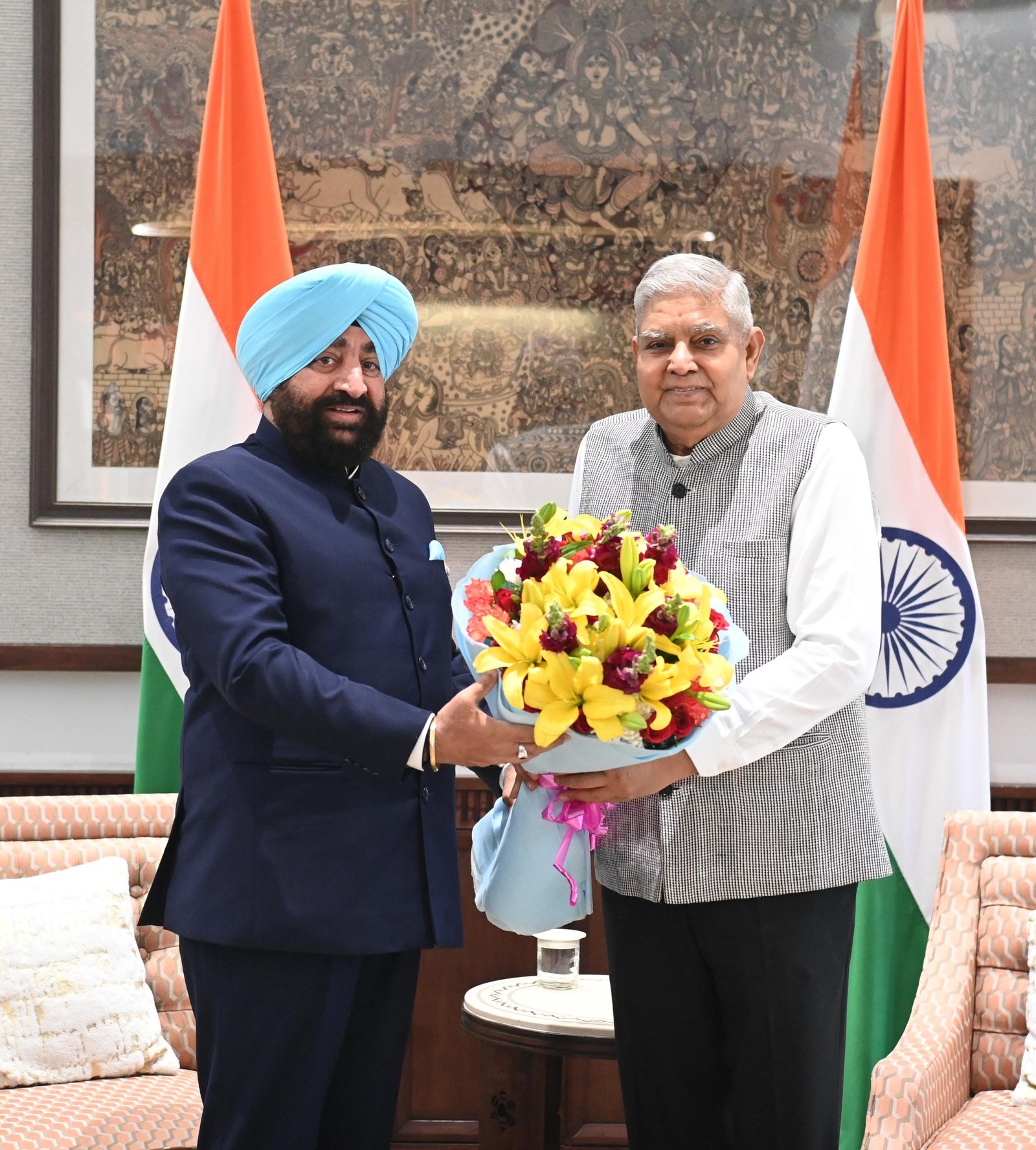 राज्यपाल गुरमीत सिंह ने उपराष्ट्रपति जगदीप धनखड़ से की शिष्टाचार भेंट , स्वास्थ्य और कुशलक्षेम की ली जानकारी…..