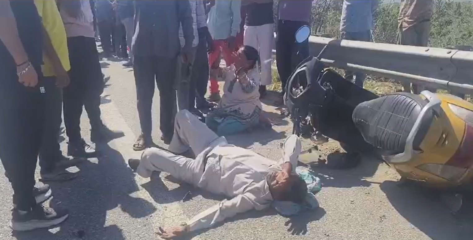 डोईवाला हाईवे पर माजरी क्षेत्र में सड़क हादसा , महिला और बजुर्ग दंपति घायल…..