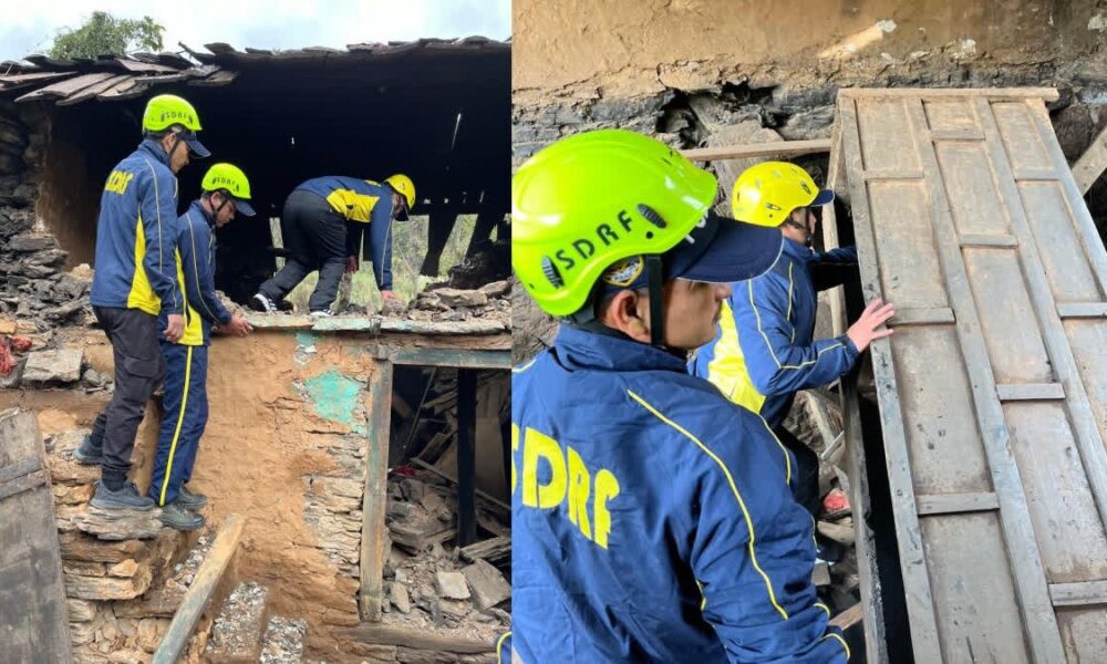 बागेश्वर में बारिश के चलते मकान ढहने से आठ लोग दबे, एसडीआरएफ ने किया रेस्क्यू…