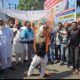सरकारी अस्पताल को पीपीपी मोड से हटाने की मांग , स्वास्थ्य मंत्री का फूंका पुतला…..