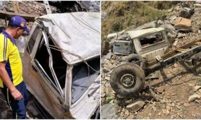 धुमाकोट में निर्माण सामग्री से लदा वाहन खाई में गिरा , एक की मौके पर मौत , एक घायल….